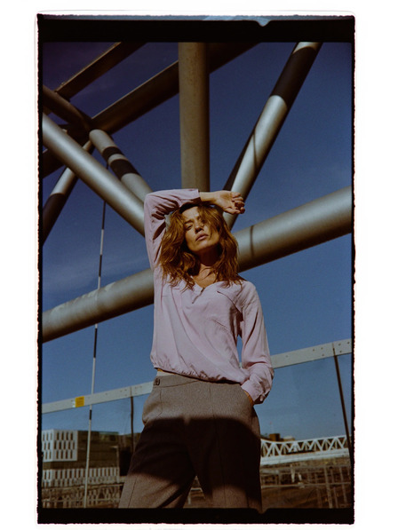 Moodo Růžová viskózová košile Moodo