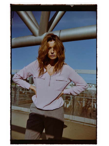 Moodo Růžová viskózová košile Moodo