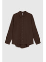 Moodo Viskózová košile hnědá Moodo