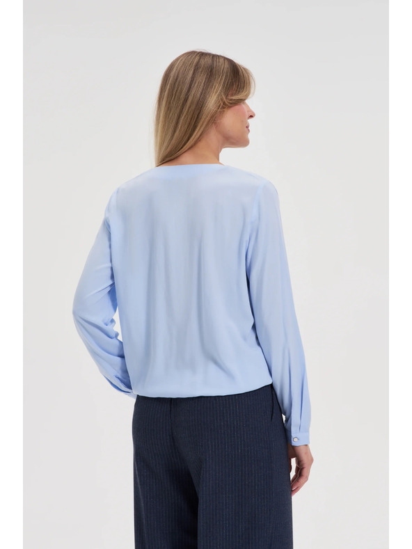 Moodo Světle modrá viskózová košile Moodo