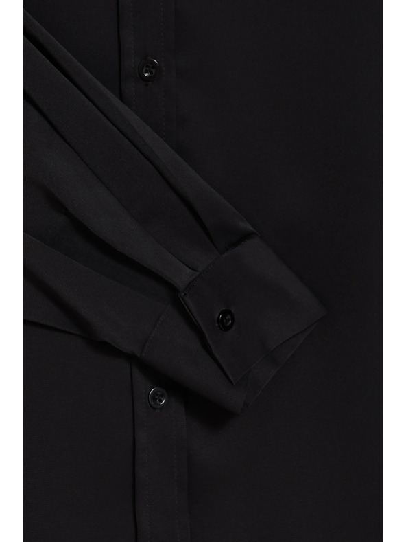 Moodo Hladká košile černá Moodo