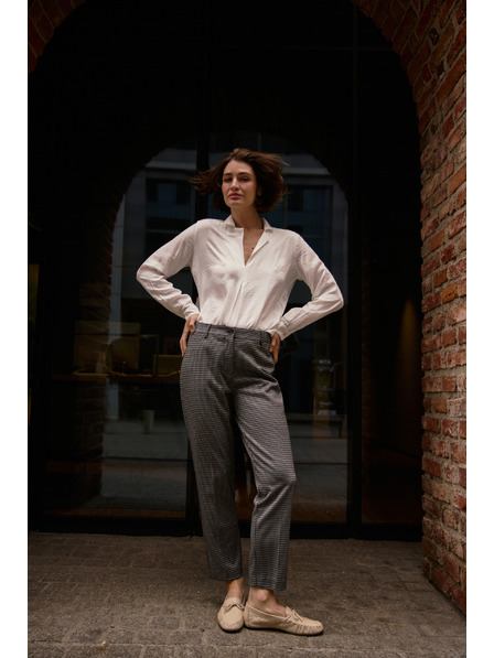 Moodo Hladká košile z viskózy bílá Moodo