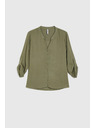 Moodo Viskózová košile olivová Moodo