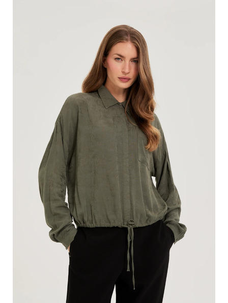 Moodo Olivová viskózová košile Moodo