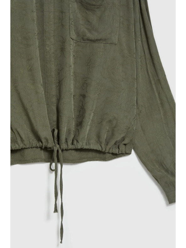 Moodo Olivová viskózová košile Moodo