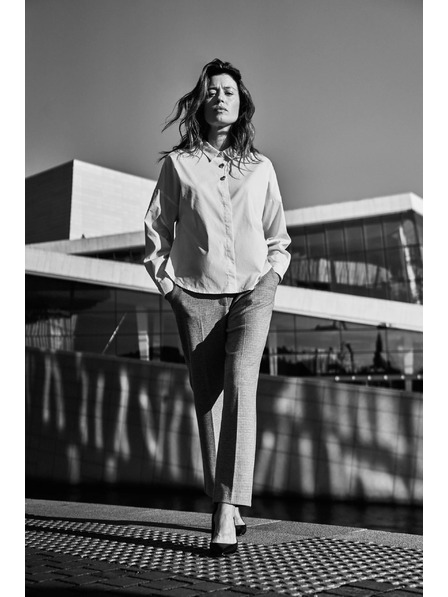 Moodo Bílá košile s ozdobnými knoflíky Moodo