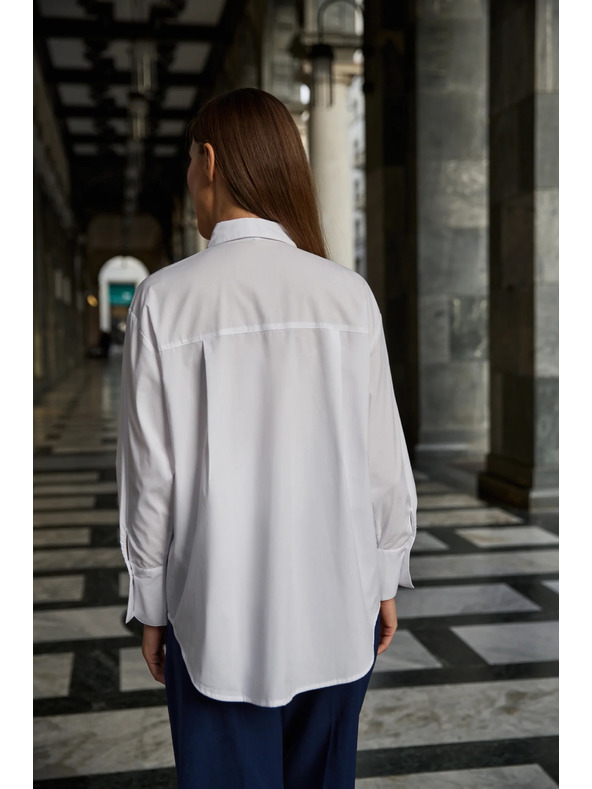 Moodo Bílá košile zdobená korálky Moodo