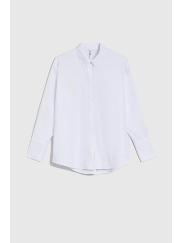 Moodo Bílá košile zdobená korálky Moodo