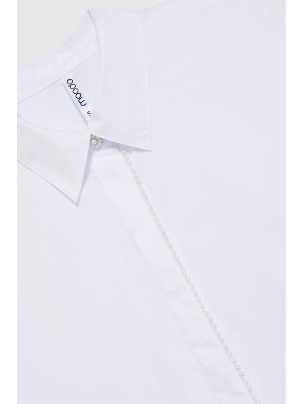 Moodo Bílá košile zdobená korálky Moodo