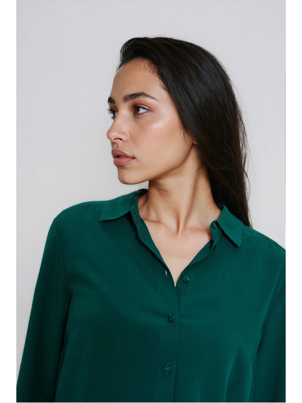 Moodo Zelená viskózová košile Moodo