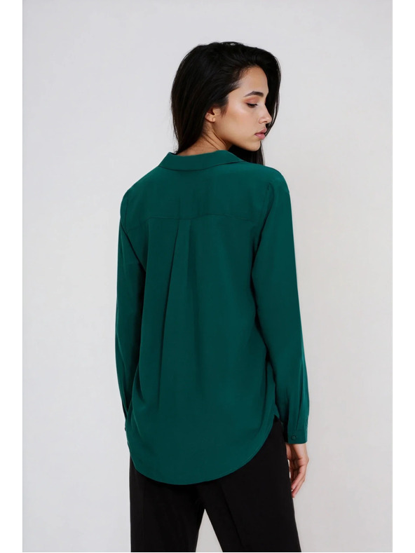 Moodo Zelená viskózová košile Moodo