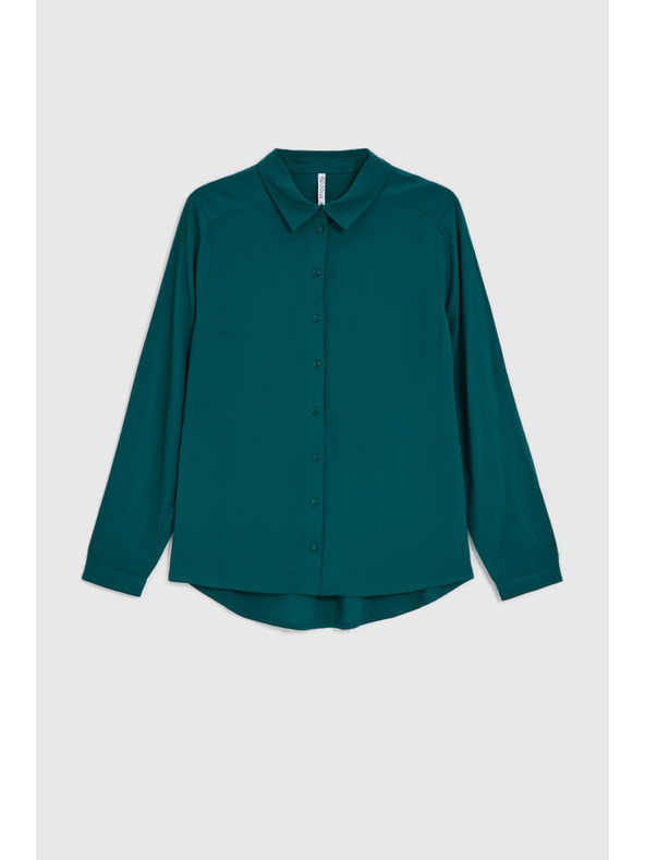 Moodo Zelená viskózová košile Moodo