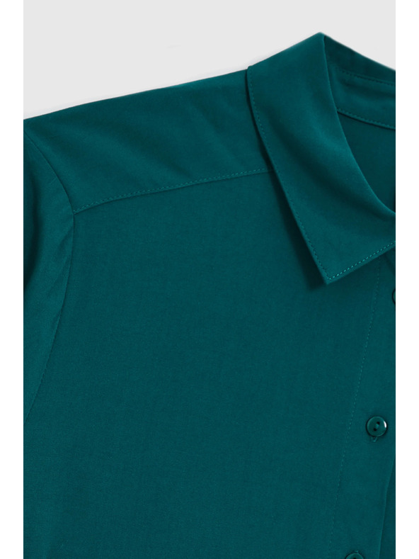 Moodo Zelená viskózová košile Moodo