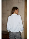Moodo Bílá košile s ozdobným výstřihem Moodo