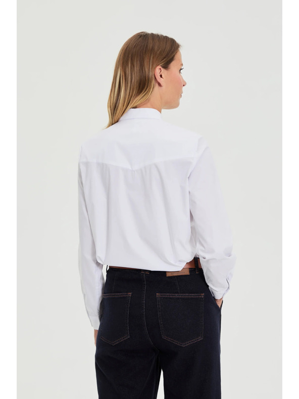 Moodo Hladká košile bílá Moodo