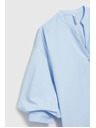 Moodo Světle modrá košile s nabíranými rukávy Moodo