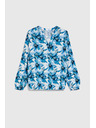Moodo Vzorovaná košile modrá Moodo