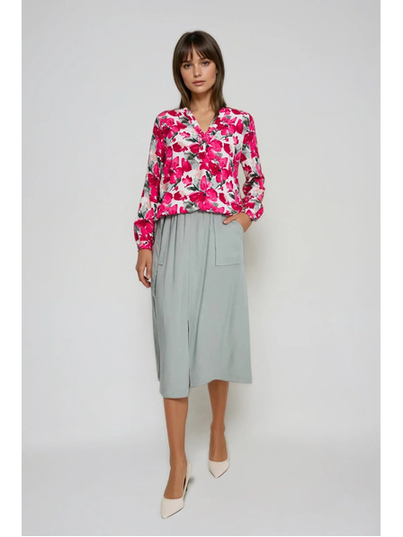 Moodo Vzorovaná košile fuchsiová Moodo