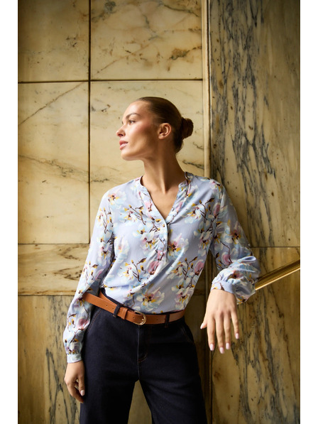 Moodo Světle modrá viskózová košile Moodo