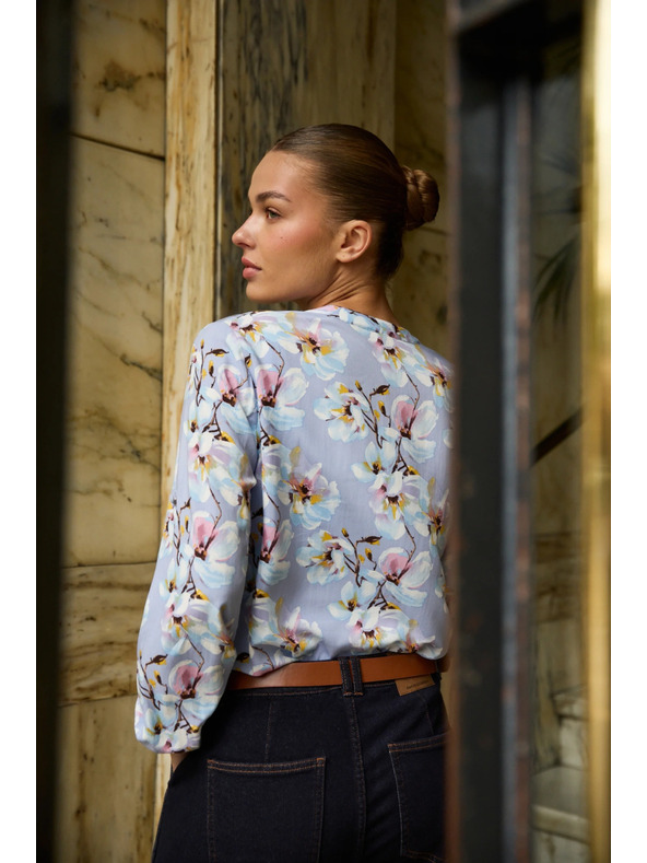 Moodo Světle modrá viskózová košile Moodo