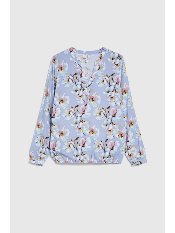 Moodo Světle modrá viskózová košile Moodo