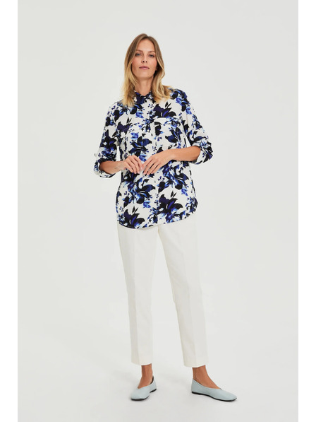 Moodo Bílá květinová košile Moodo