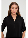 Moodo Černá viskózová košile Moodo