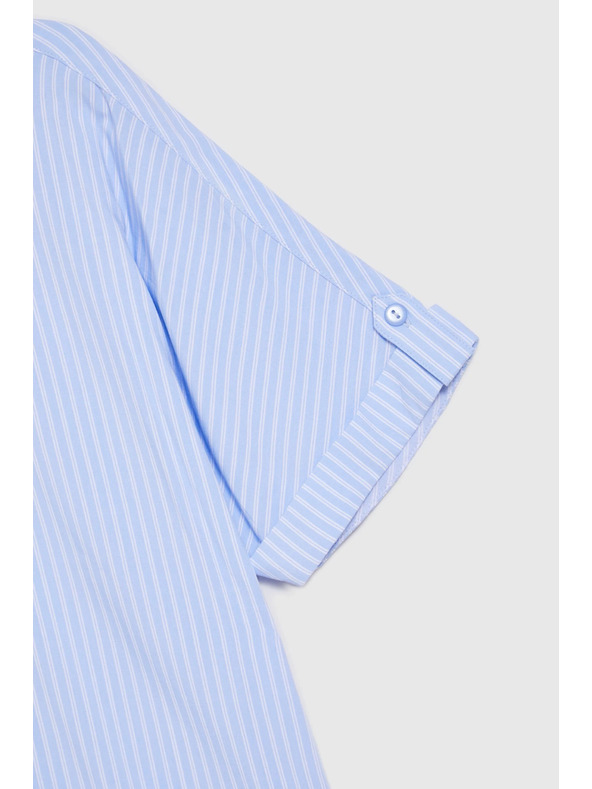 Moodo Světle modrá pruhovaná košile Moodo