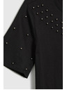 Moodo Černé tričko s korálky Moodo