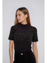 Moodo Černé tričko s krátkým rukávem Moodo