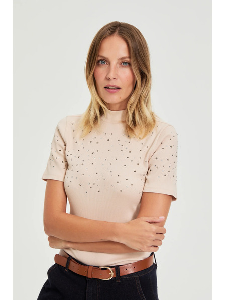 Moodo Béžová halenka s kapsami Moodo