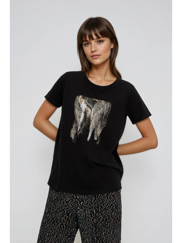 Moodo Halenka s potiskem černá Moodo