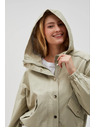 Moodo Krátká bunda s kapucí olivová Moodo