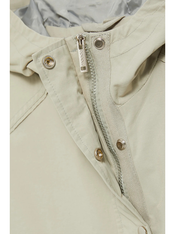 Moodo Krátká bunda s kapucí olivová Moodo