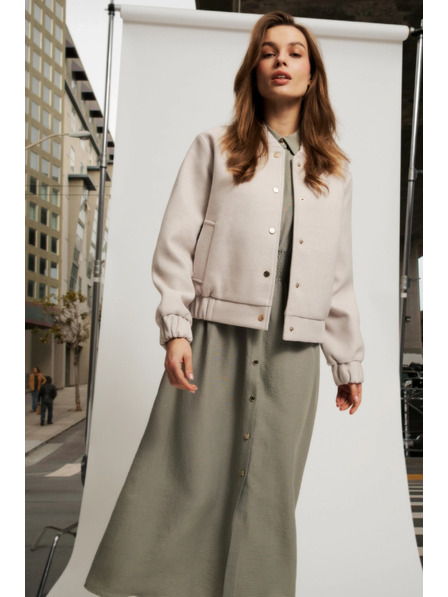 Moodo Béžová dámská bomber bunda Moodo