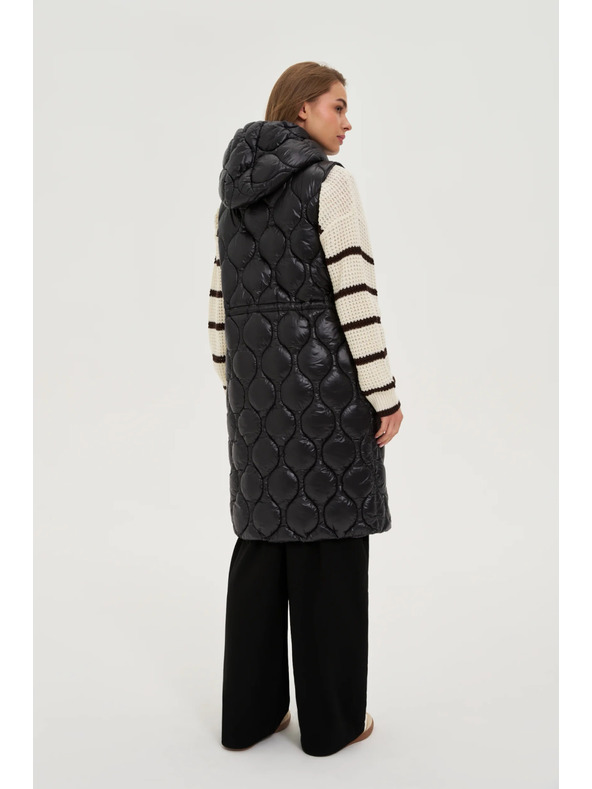 Moodo Prošívaná vesta černá Moodo