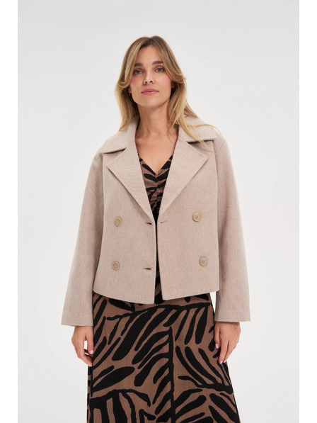 Moodo Krátký béžový kabát Moodo