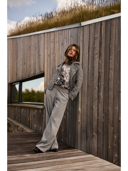 Moodo Krátký černobílý kabát Moodo