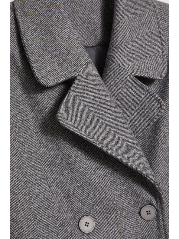 Moodo Kabát s páskem šedý Moodo