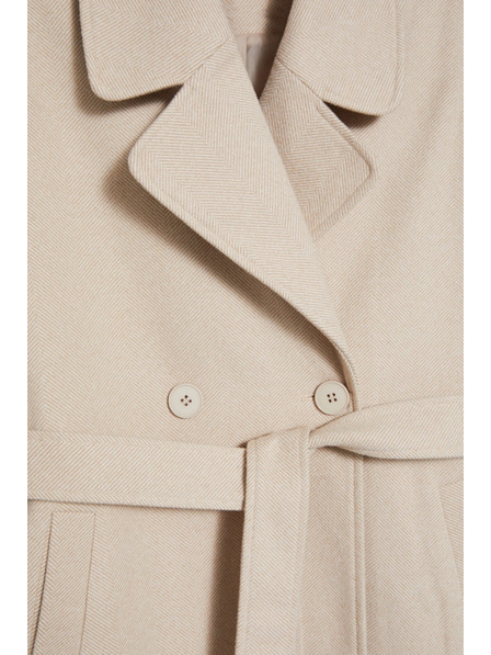 Moodo Kabát s páskem béžový Moodo