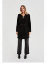 Moodo Dvojřadový kabát černý Moodo