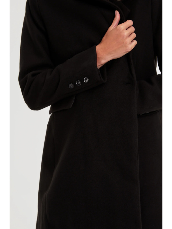 Moodo Dvojřadový kabát černý Moodo