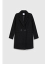 Moodo Dvojřadový kabát černý Moodo