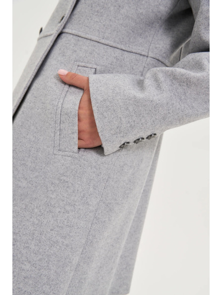 Moodo Krátký šedý kabát Moodo