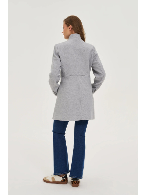 Moodo Krátký šedý kabát Moodo