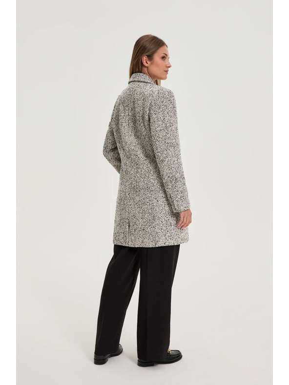 Moodo Kabát rybí kost šedý Moodo