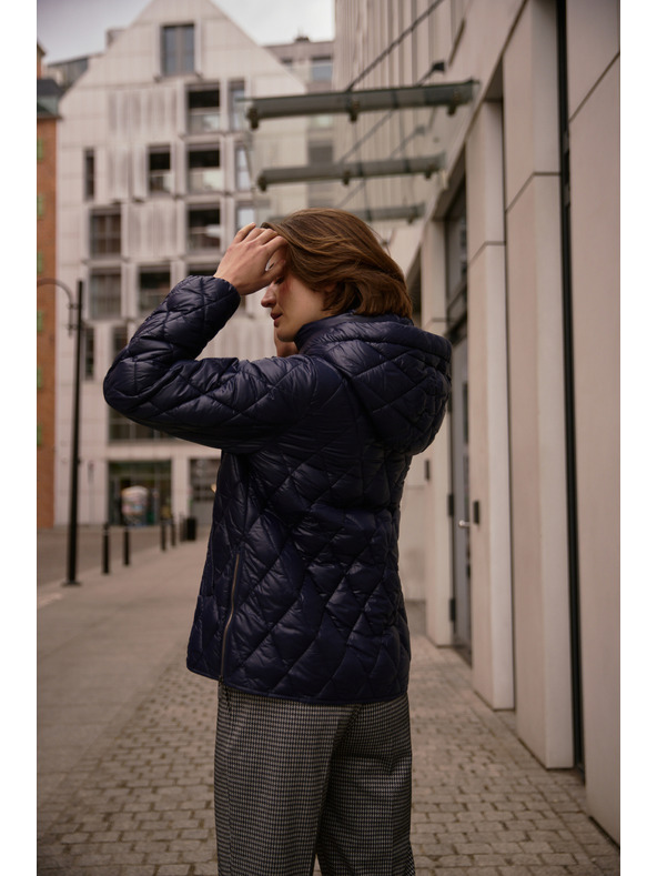 Moodo Prošívaná bunda tmavě modrá Moodo