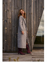 Moodo Dlouhý kabát šedý Moodo