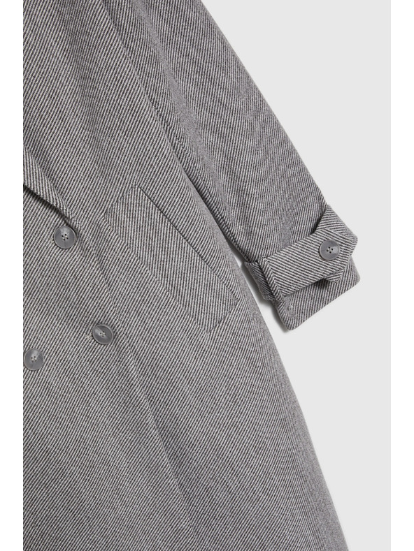 Moodo Dlouhý kabát šedý Moodo