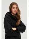 Moodo Bunda s prošívanou kapucí černá Moodo